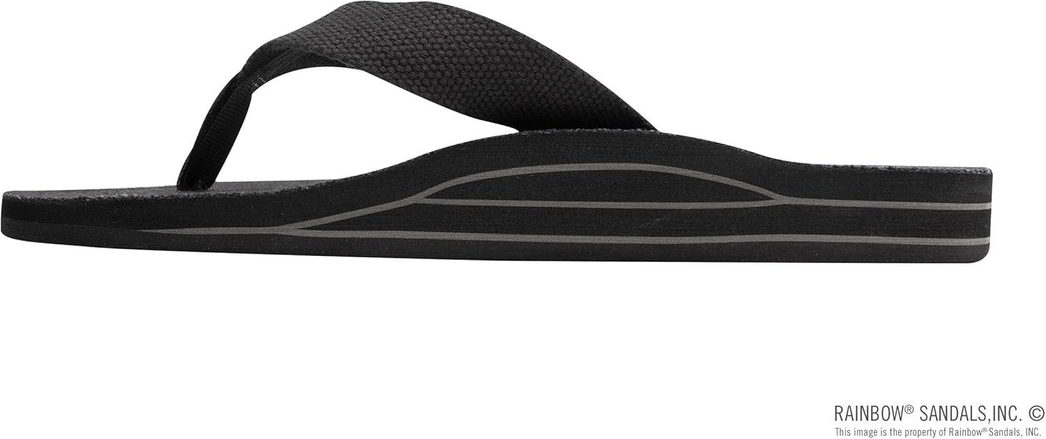 Rainbow Sandals Men’s Double Layer Arch Hemp(Black)