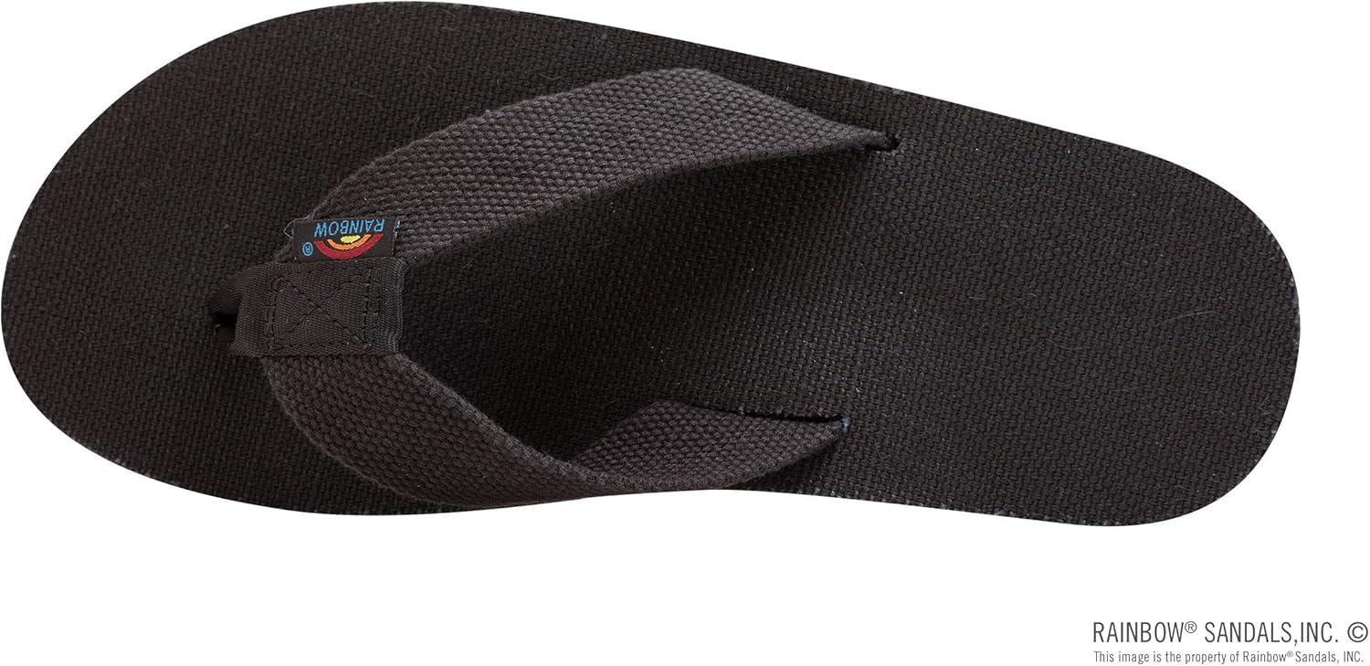 Rainbow Sandals Men’s Double Layer Arch Hemp(Black)