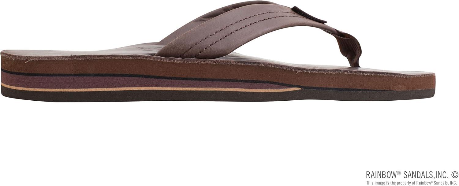 Rainbow Sandals Men’s Double Layer Leather w/Arch Support(Classic Mocha)