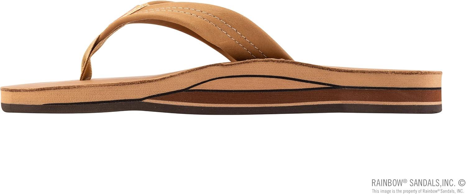 Rainbow Sandals Men’s Double Layer Leather w/Arch Support(Cafe)