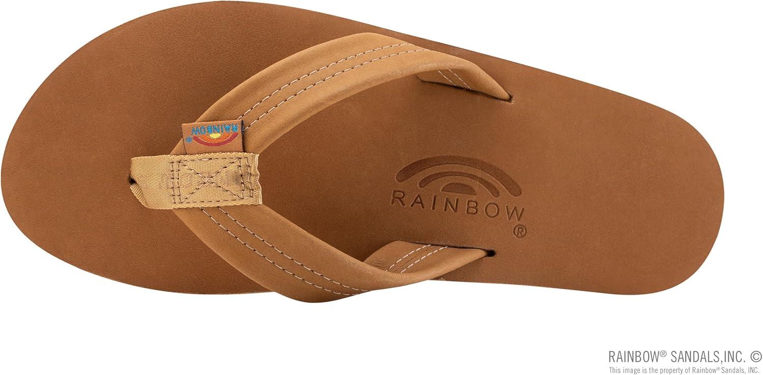 Rainbow Sandals Men’s Double Layer Leather w/Arch Support(Cafe)