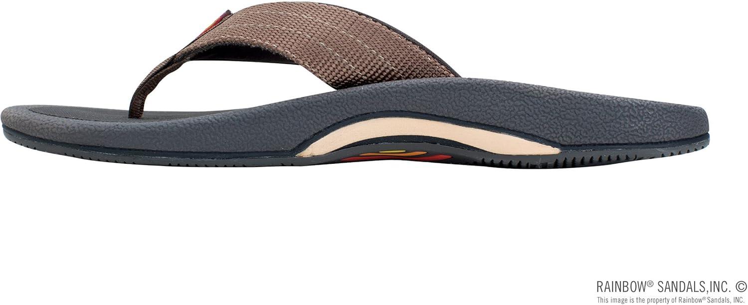 Rainbow Sandals Men’s Mariner Orthopedic Rubber Foot Bed w/Arch Support(Dark Brown)