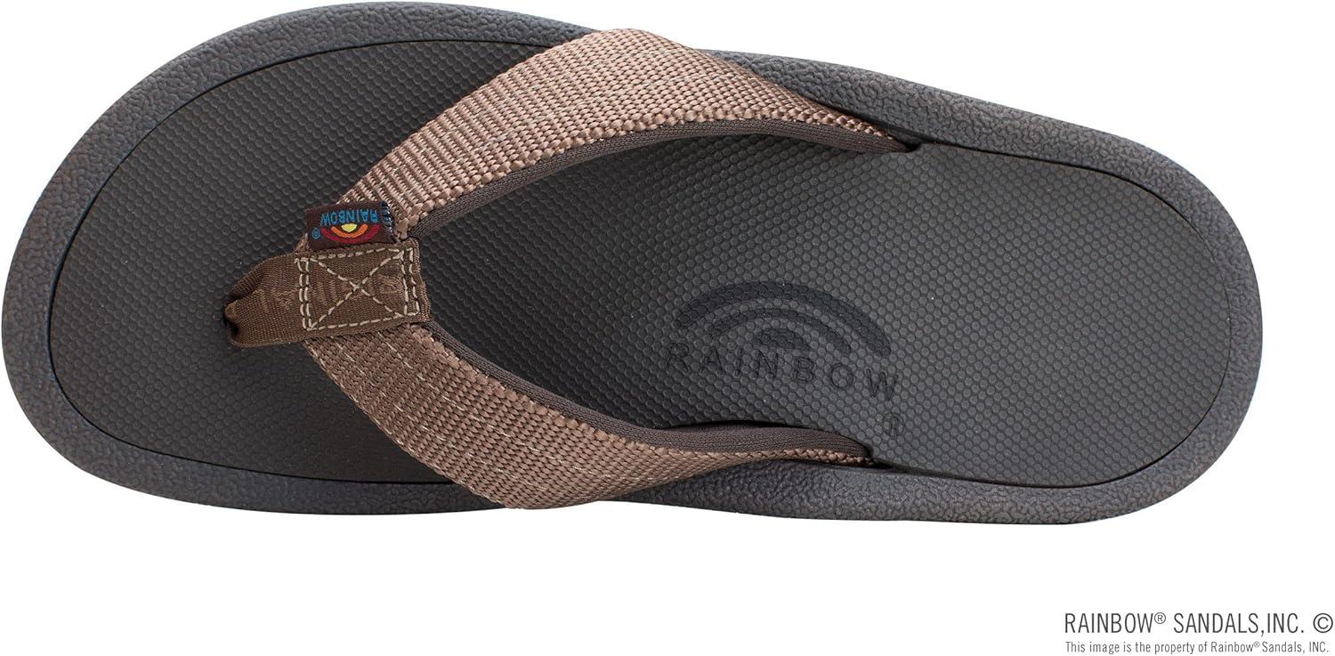 Rainbow Sandals Men’s Mariner Orthopedic Rubber Foot Bed w/Arch Support(Dark Brown)