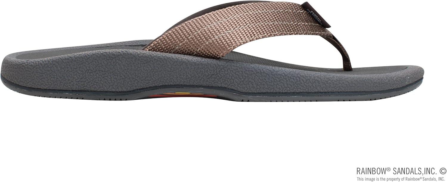 Rainbow Sandals Men’s Mariner Orthopedic Rubber Foot Bed w/Arch Support(Dark Brown)