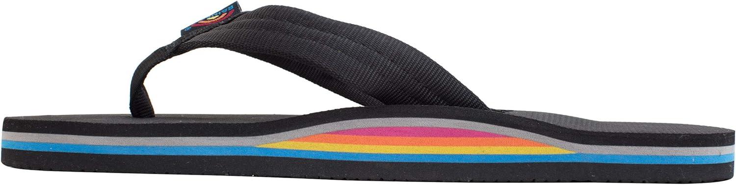 Rainbow Sandals Men’s Single Layer Soft Top 1″ EVA Rubber Filled Nylon Strap(Limited Edition)