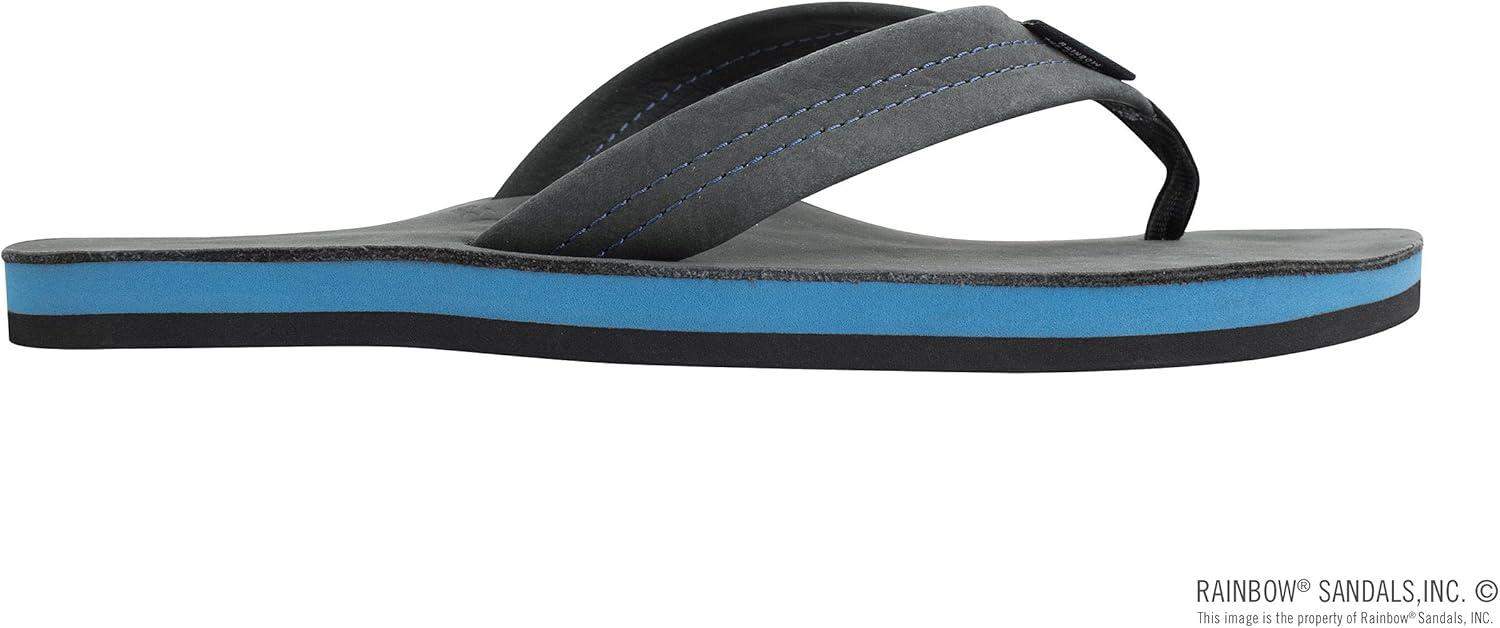 Rainbow Sandals Men’s Single Layer Premier Leather(Black/Blue)