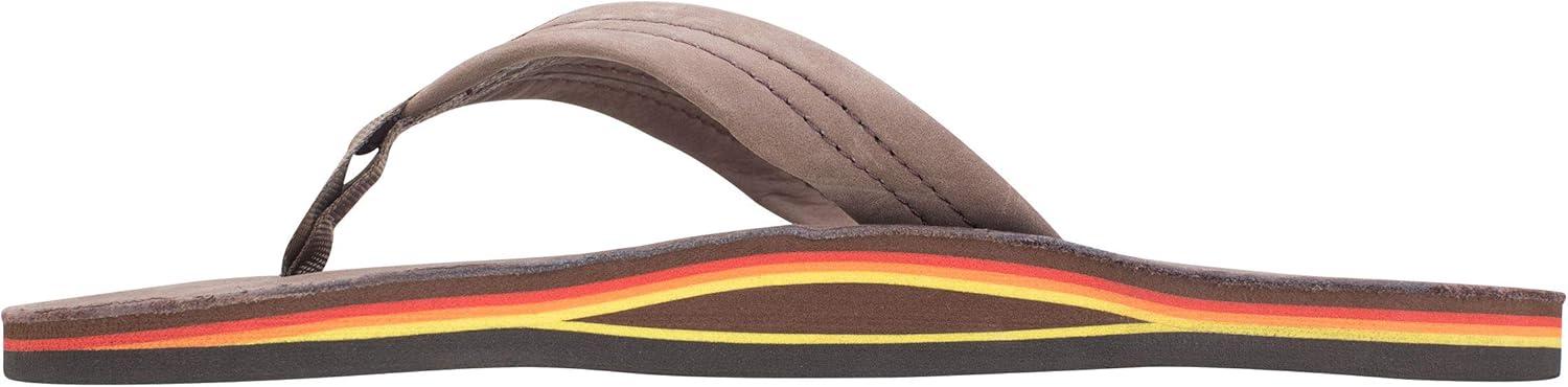 Rainbow Sandals Men’s Single Layer Premier Leather(Expresso/Rainbow)