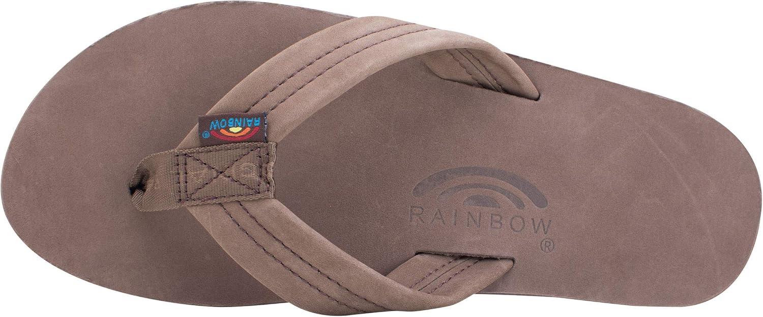 Rainbow Sandals Men’s Single Layer Premier Leather(Expresso/Rainbow)