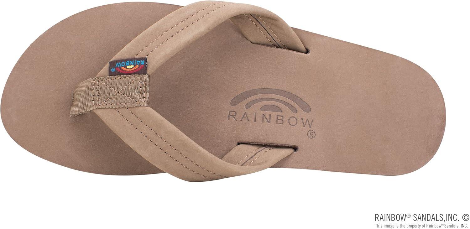 Rainbow Sandals Men’s Double Layer Leather w/Arch Support(Dark Brown)