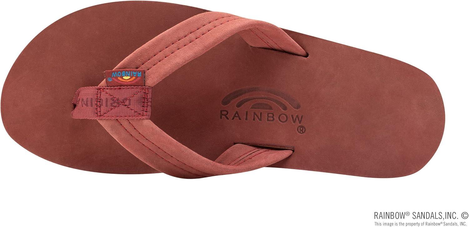 Rainbow Sandals Men’s Single Layer Premier Leather(Cognac W/Fawn Midsole)