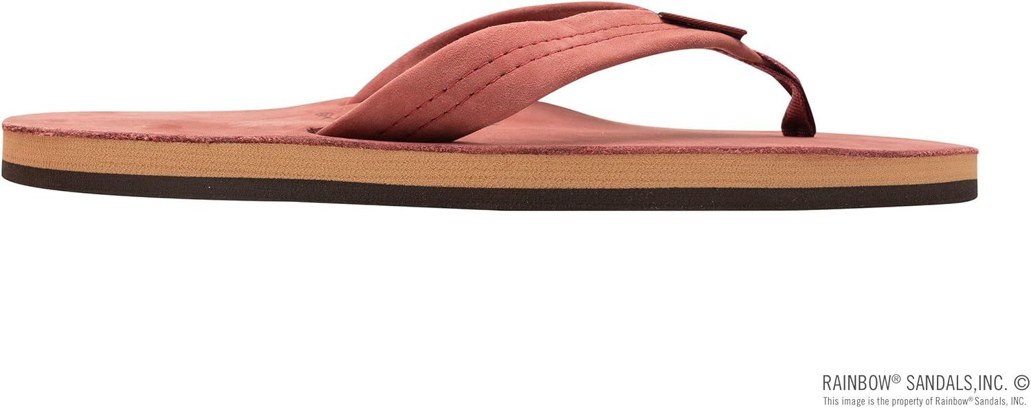 Rainbow Sandals Men’s Single Layer Premier Leather(Cognac W/Fawn Midsole)
