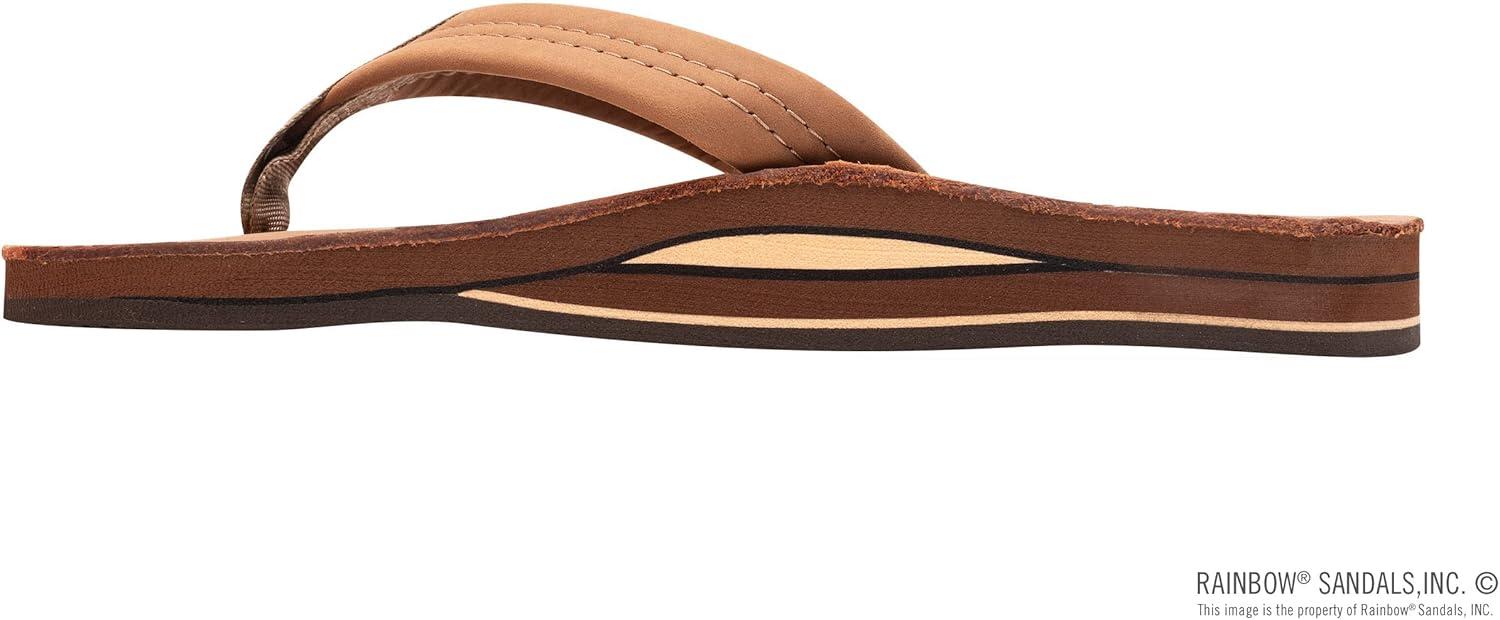 Rainbow Sandals Men’s Double Layer Leather w/Arch Support(Redwood)
