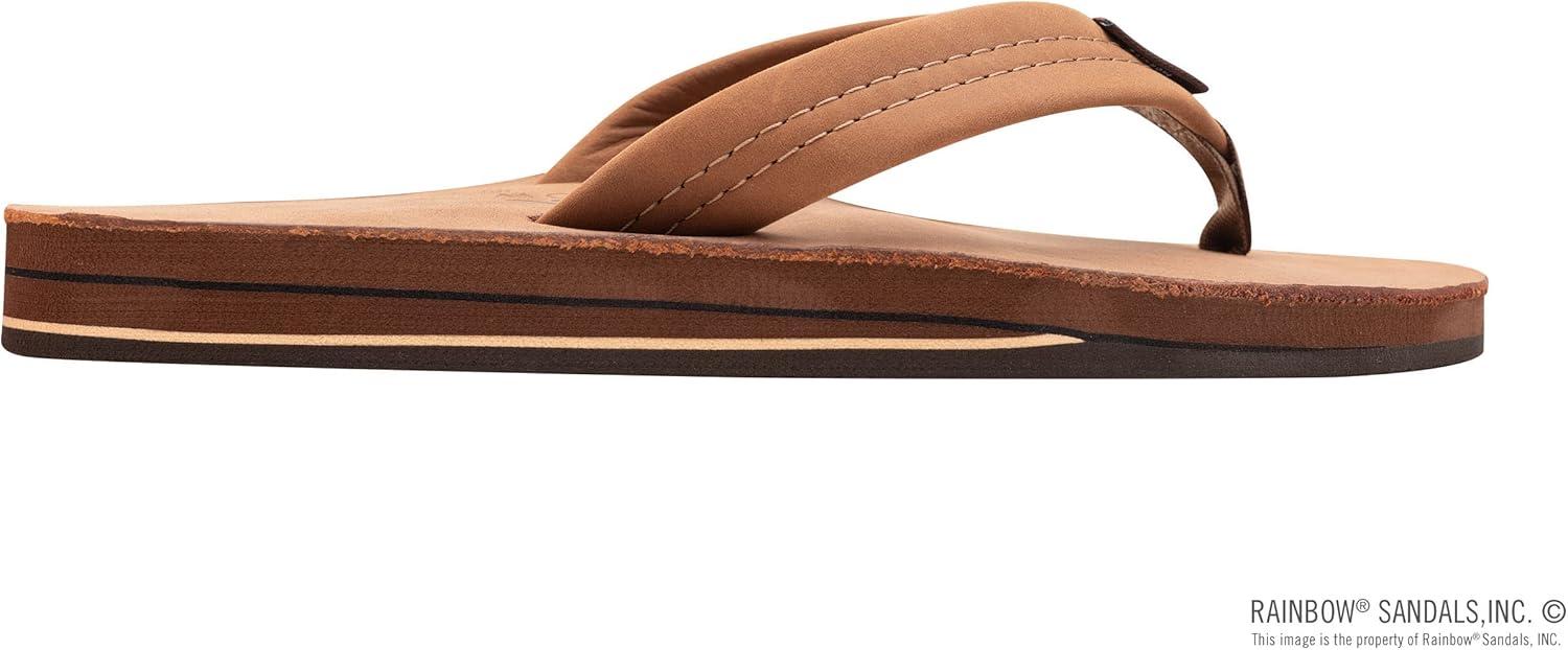 Rainbow Sandals Men’s Double Layer Leather w/Arch Support(Redwood)