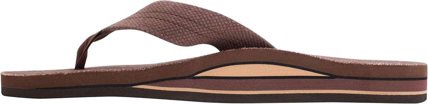 Rainbow Sandals Men’s Double Layer Arch Hemp(Brown)