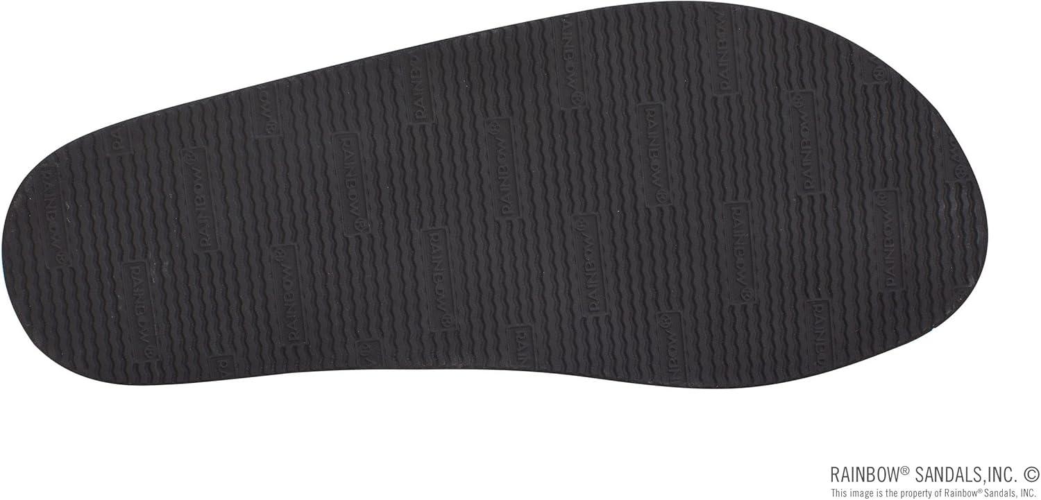 Rainbow Sandals Men’s Double Layer Leather w/Arch Support(Premier Black)