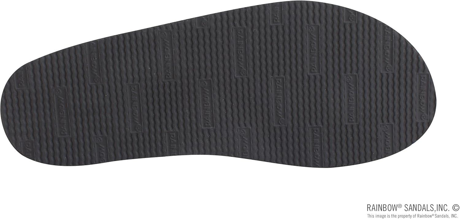 Rainbow Sandals Men’s Single Layer Premier Leather(Black/Rasta)