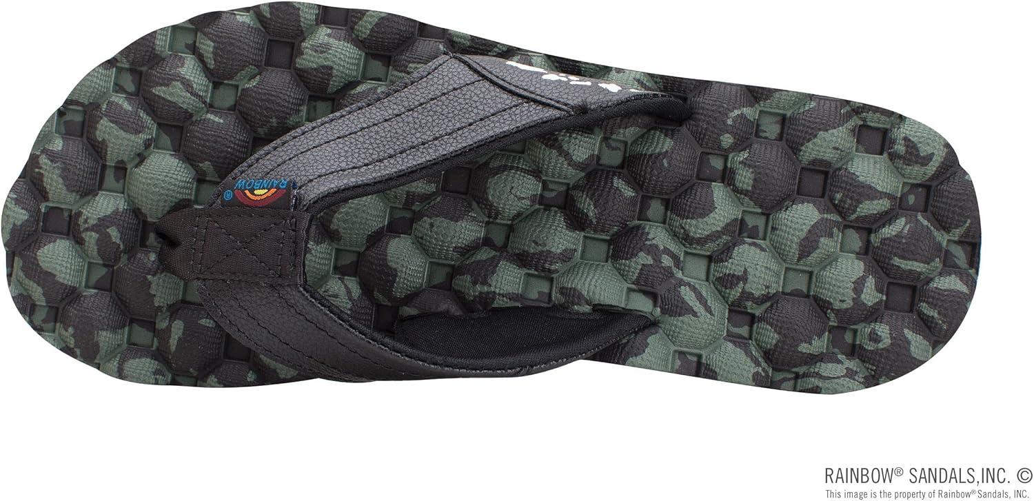 Rainbow Sandals Men’s Rubber Single Layer Holoholo(Black/Green)