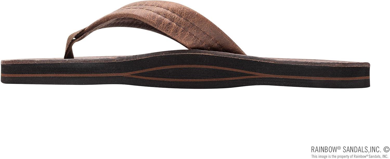Men’s Luxury Leather Single Layer Arch Sandals(Oak)
