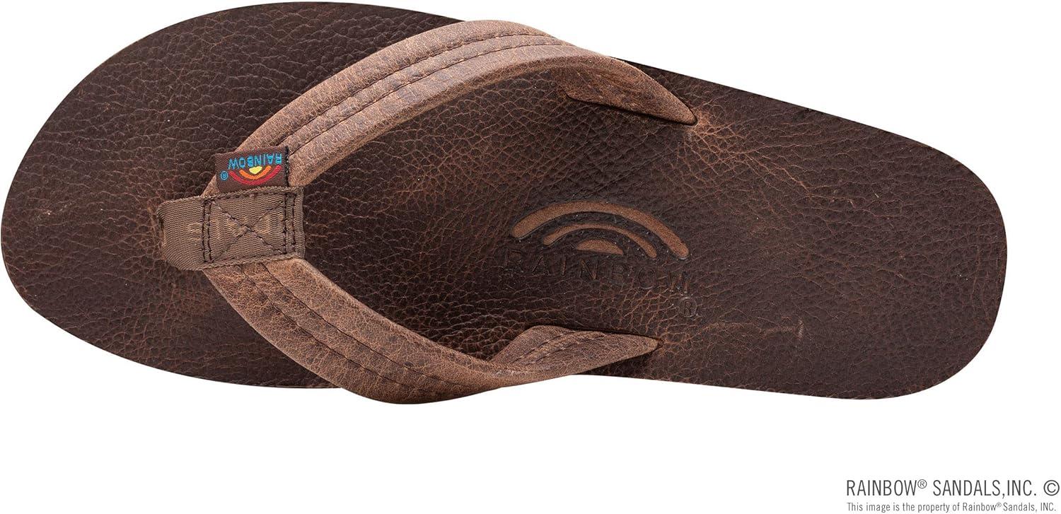 Men’s Luxury Leather Single Layer Arch Sandals(Oak)