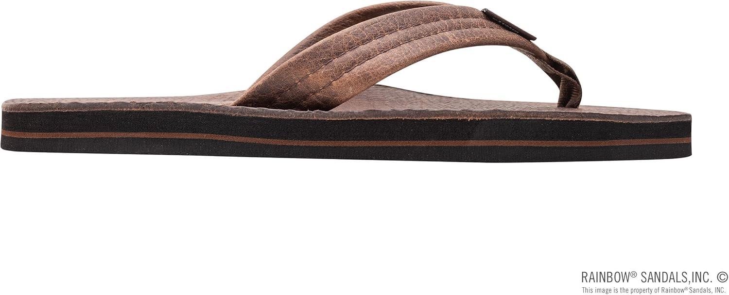Men’s Luxury Leather Single Layer Arch Sandals(Oak)