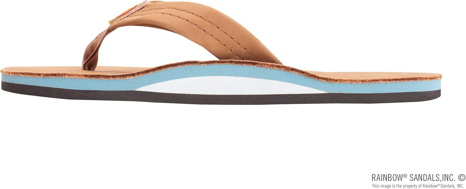 Rainbow Sandals Men’s Single Layer Premier Leather(Tan/Blue)