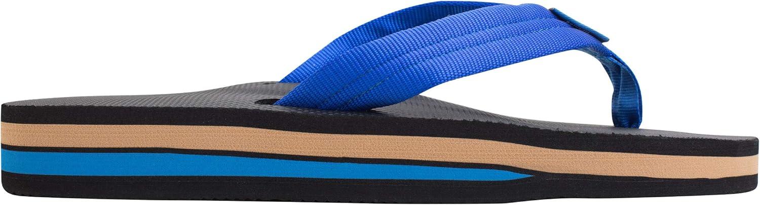 Rainbow Sandals Men’s Double Layer Soft Top 1″ EVA Rubber Filled Nylon Strap(Brown)