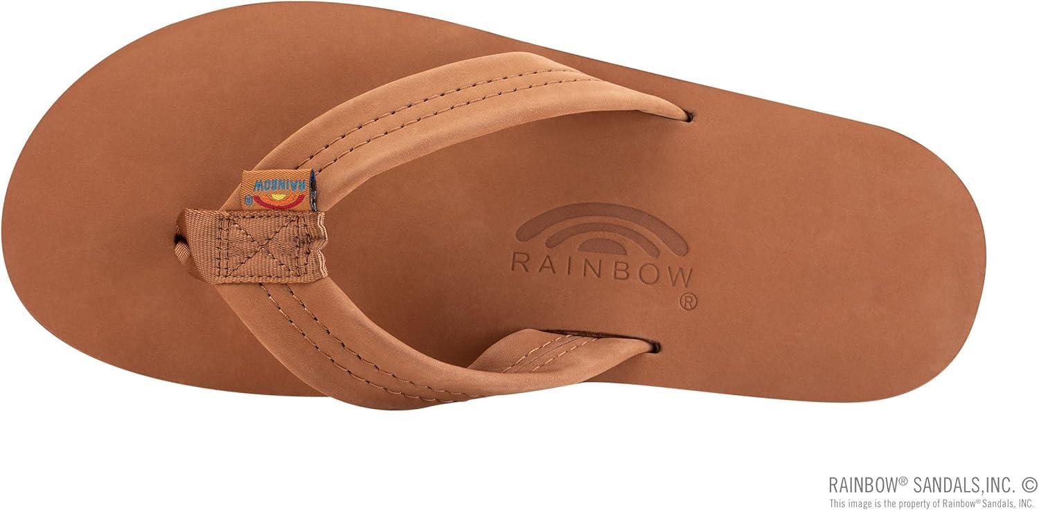 Rainbow Sandals Men’s Double Layer Leather w/Arch Support(Tan/Blue)