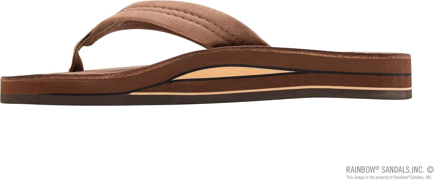 Rainbow Sandals Men’s Double Layer Leather w/Arch Support(Nogales Wood)