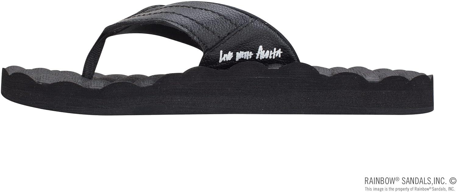 Rainbow Sandals Men’s Rubber Single Layer Holoholo(Black)