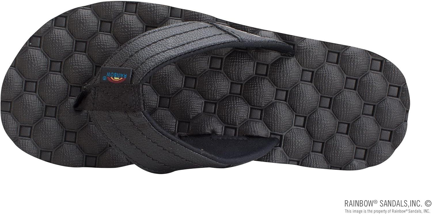 Rainbow Sandals Men’s Rubber Single Layer Holoholo(Black)