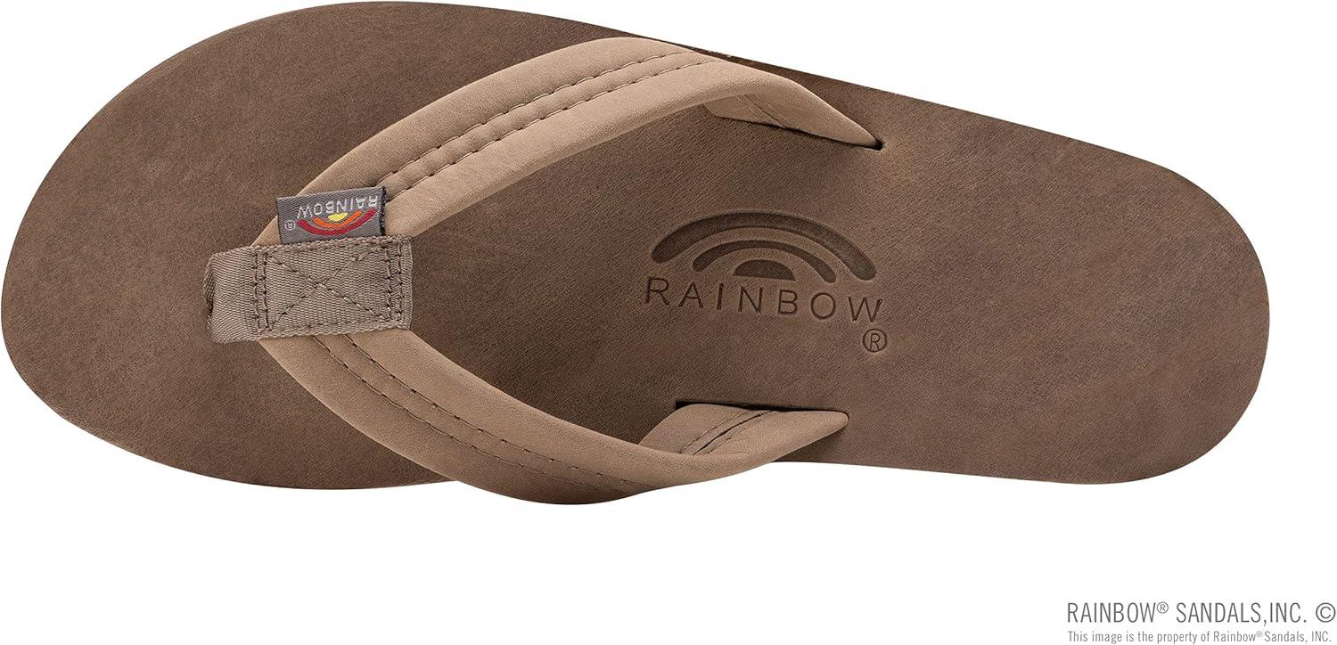 Rainbow Sandals Men’s Double Layer Leather w/Arch Support(Stone Grey)