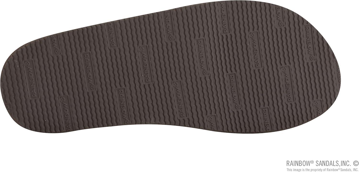 Rainbow Sandals Mens The Bentley Luxury Leather – Double Layer Arch Hand Woven Strap(Buckskin)