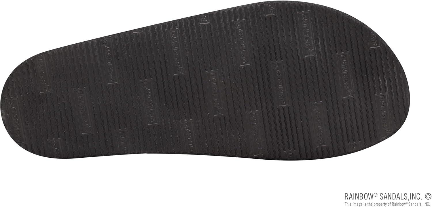 Rainbow Sandals Men’s Double Layer Leather w/Arch Support(Classic Black)