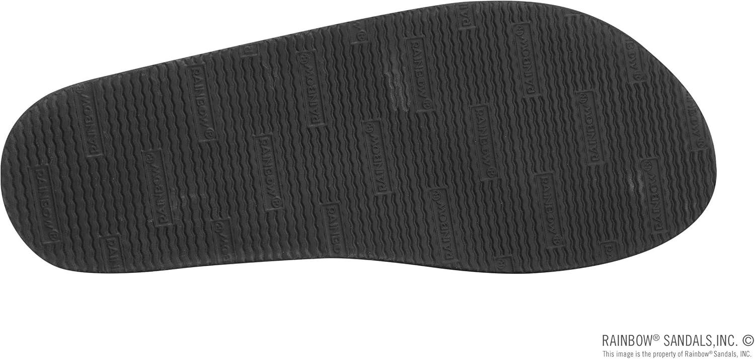 Rainbow Sandals Men’s Single Layer Soft Top 1″ EVA Rubber Filled Nylon Strap(Blue/Black)
