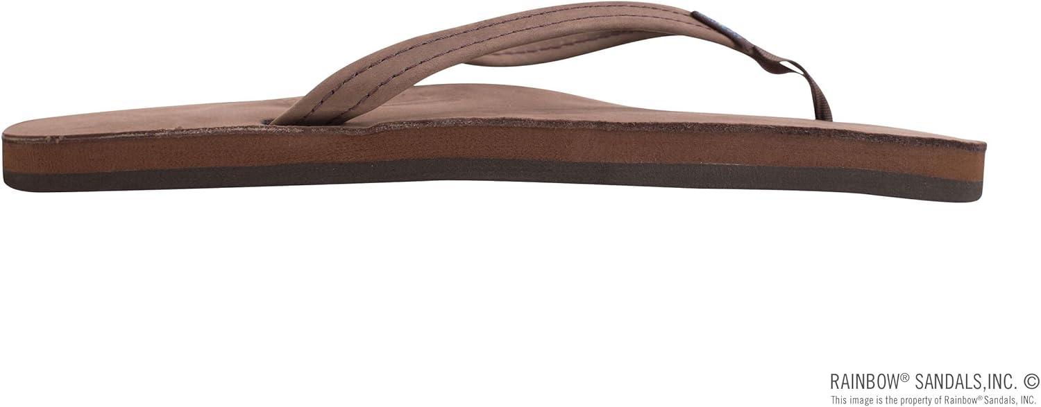 Rainbow Sandals Women’s Single Layer Leather Sandal Narrow Strap(Expresso)