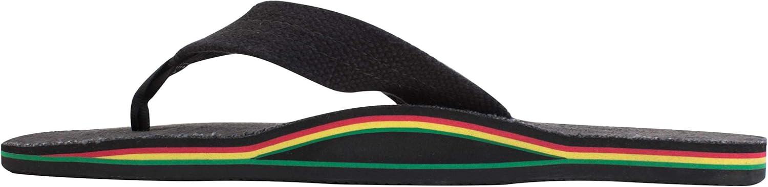 Rainbow Sandals Men’s Hemp(Black/Rasta)