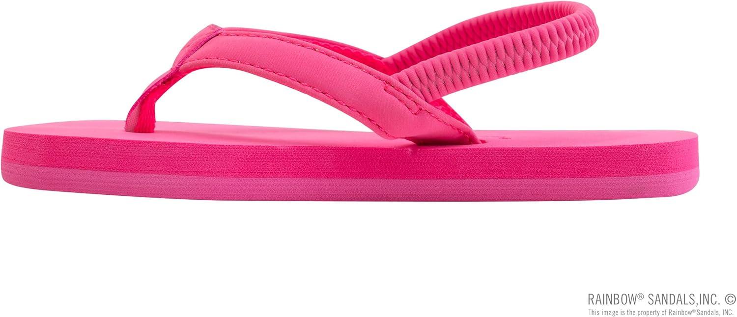 Rainbow Sandals Kid’s Grombow’s Soft Top Rubber w/Neoprene Narrow Strap(Pink With Backstrap)