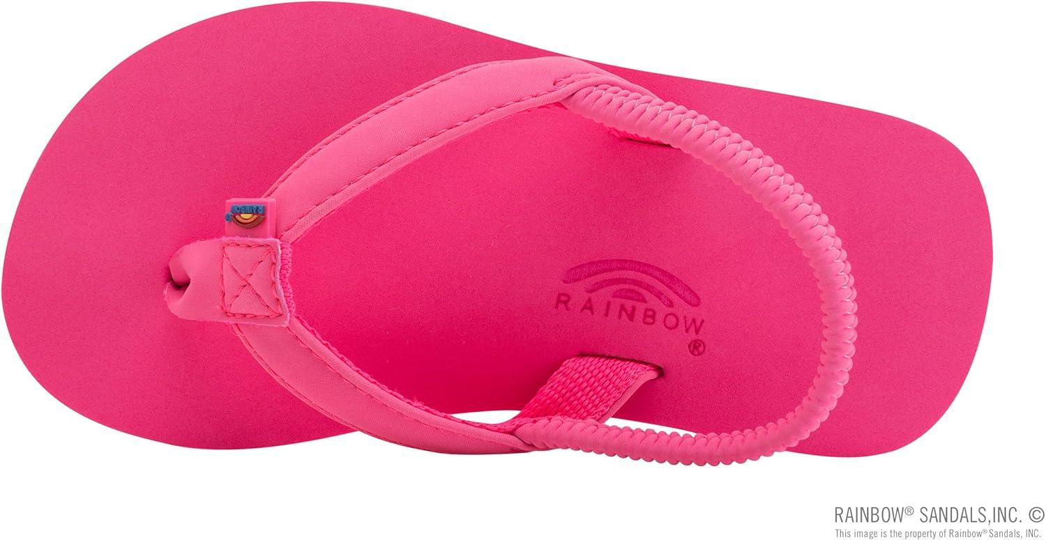 Rainbow Sandals Kid’s Grombow’s Soft Top Rubber w/Neoprene Narrow Strap(Pink With Backstrap)