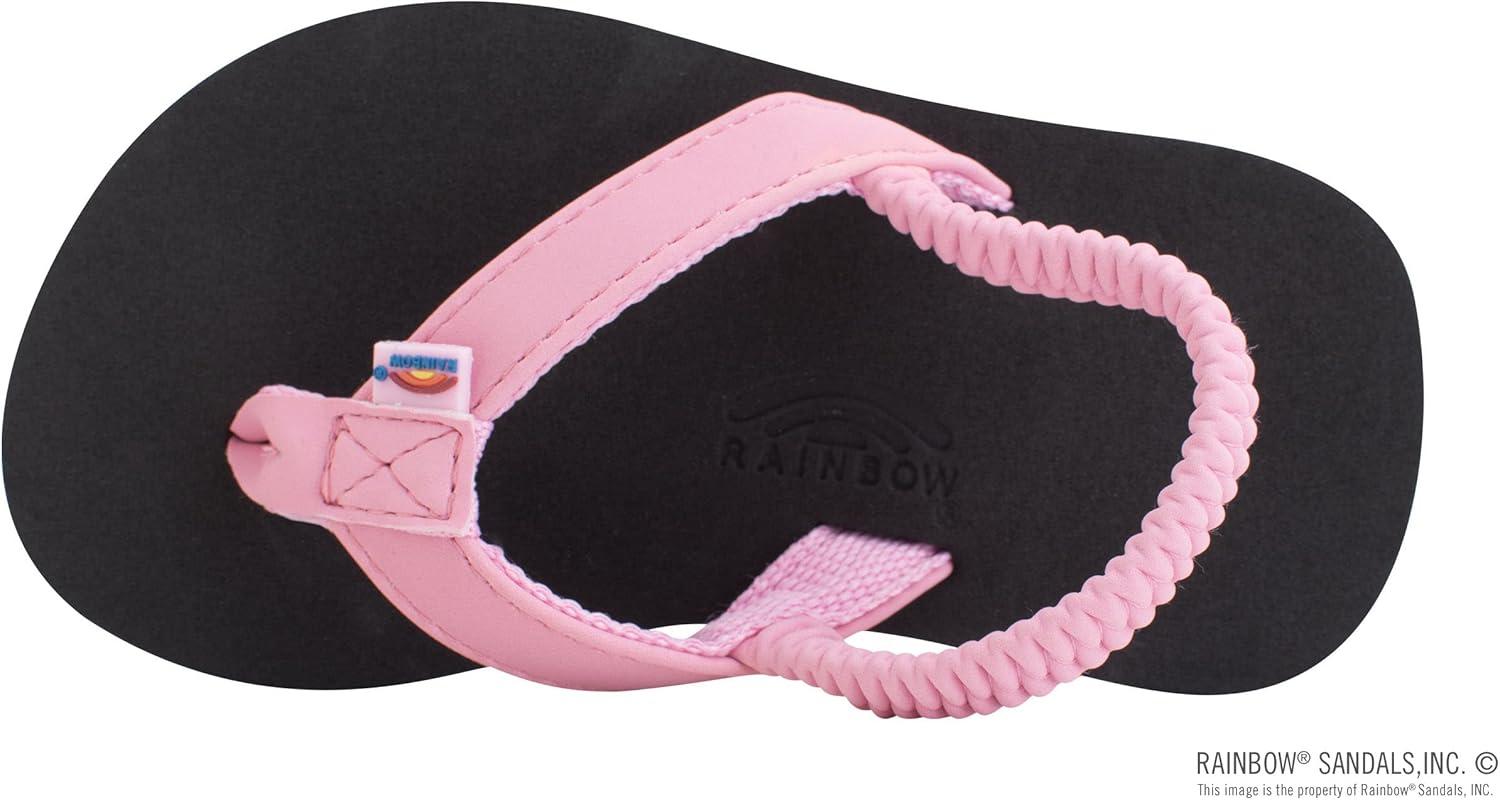 Rainbow Sandals Kid’s Grombow’s Soft Top Rubber w/Neoprene Narrow Strap(Pink/Black With Backstrap)