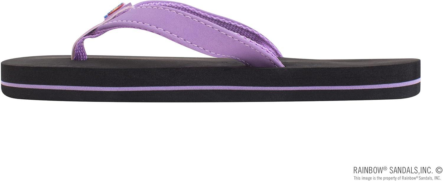Rainbow Sandals Kid’s Grombow’s Soft Top Rubber w/Neoprene Narrow Strap(Purple/Black)