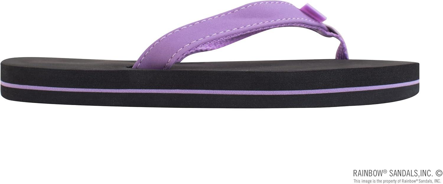 Rainbow Sandals Kid’s Grombow’s Soft Top Rubber w/Neoprene Narrow Strap(Purple/Black)