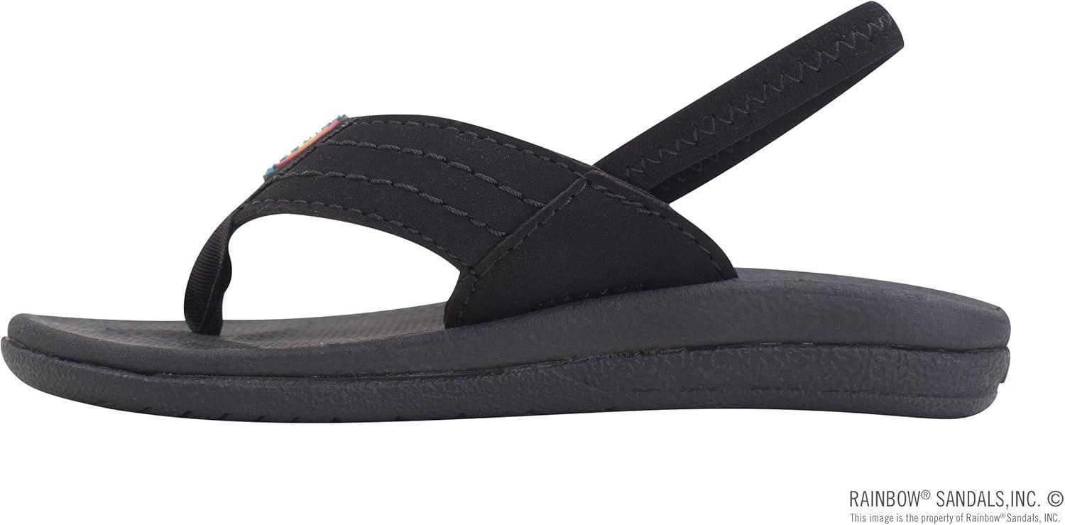 Rainbow Sandals Kid’s Cape Molded Rubber Sandal(Black)