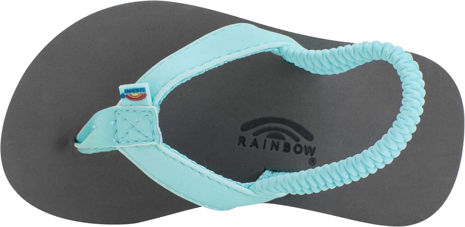 Rainbow Sandals Kid’s Grombow’s Soft Top Rubber w/Neoprene Narrow Strap(Aqua/Grey With Backstrap)