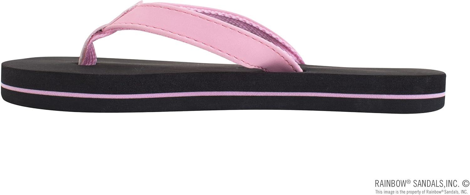Rainbow Sandals Kid’s Grombow’s Soft Top Rubber w/Neoprene Narrow Strap(Pink/Black)