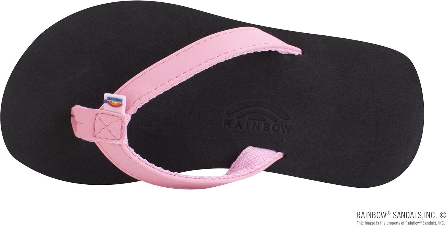 Rainbow Sandals Kid’s Grombow’s Soft Top Rubber w/Neoprene Narrow Strap(Pink/Black)