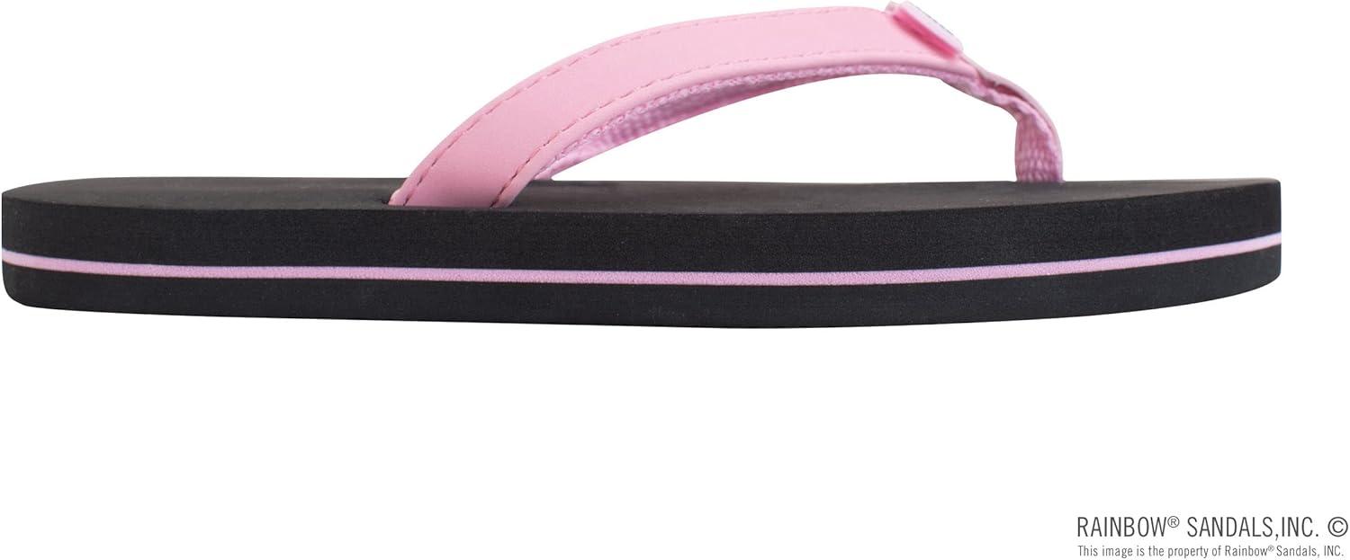 Rainbow Sandals Kid’s Grombow’s Soft Top Rubber w/Neoprene Narrow Strap(Pink/Black)