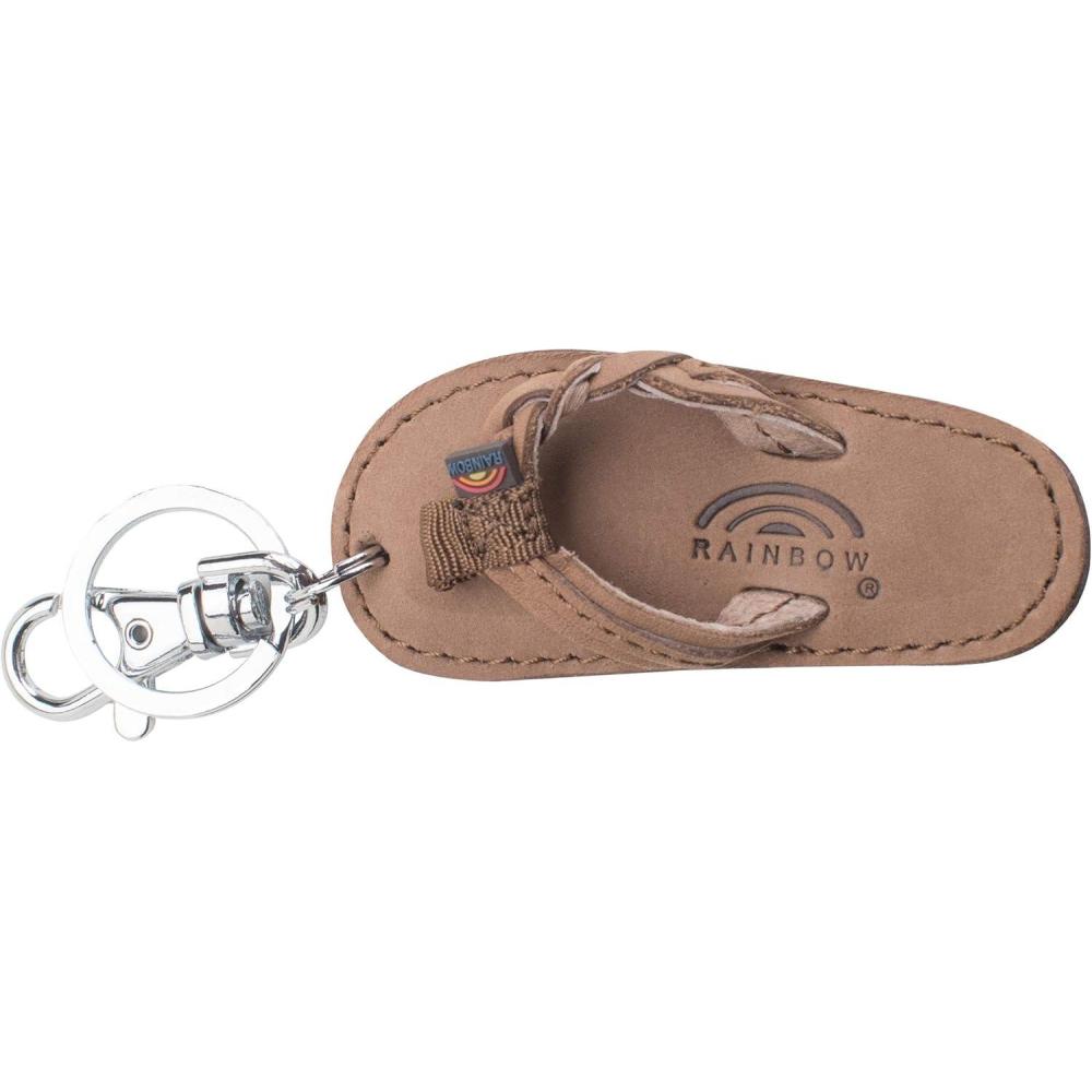 Rainbow Sandals Leather Flirty Braidy Key Chain – Expresso